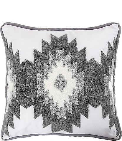 Paseo Road by HiEnd Accents Southwestern Free Spirit Crewel Embroidered Square Pillow