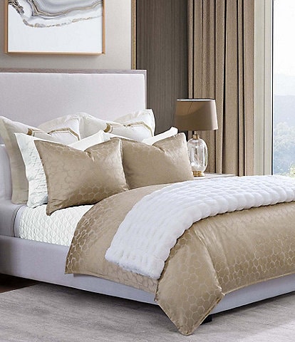 HiEnd Accents Honeycomb Jacquard Shimmering Comforter Mini Set
