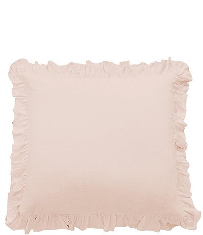 HiEnd Accents Lily Washed Linen Ruffled Euro Sham