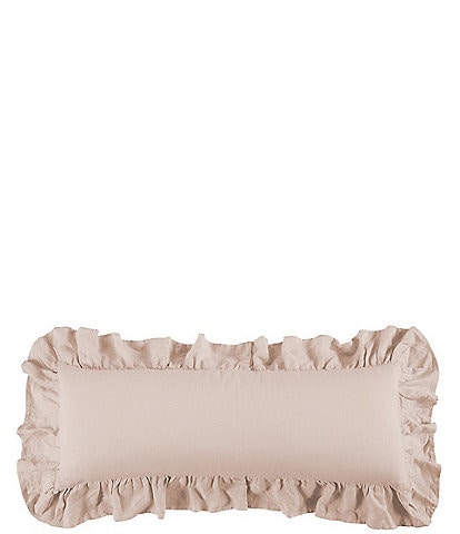 HiEnd Accents Linen Ruffled Body Pillow
