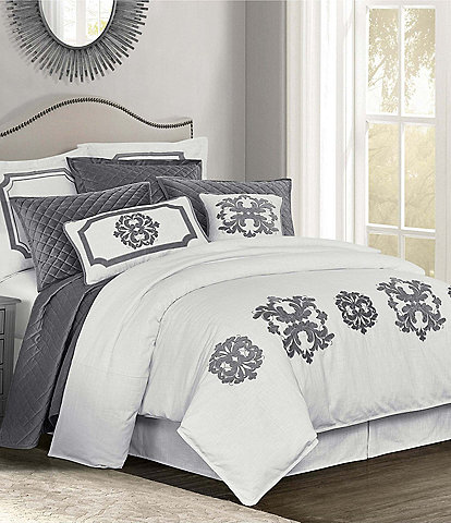 HiEnd Accents Madison Linen Duvet Cover & Sham Bonus Set