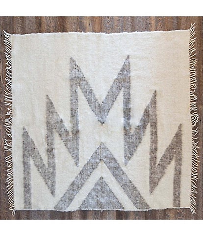 Hiend Accents Maguey Collection Striking Geometric Pattern Fringed Throw Blanket