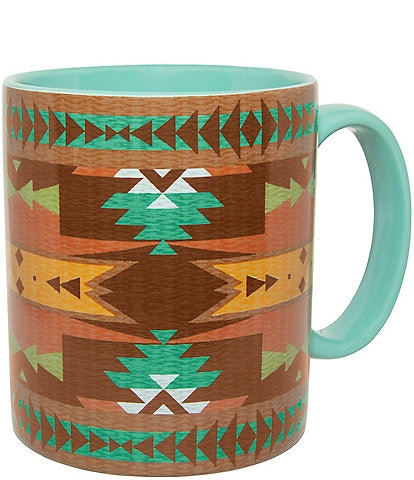 HiEnd Accents Mesa Southwestern Pattern Coffee Mugs, Set of 4