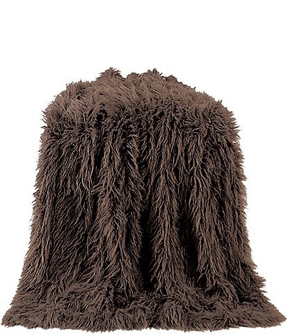 HiEnd Accents Mongolian Faux Fur Throw Blanket