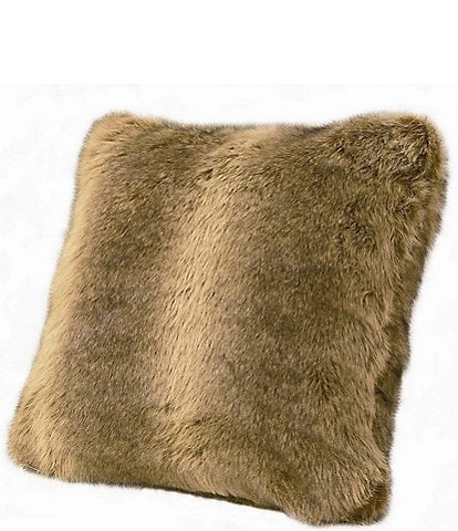 HiEnd Accents Oversized Wolf Faux Fur Throw Pillow