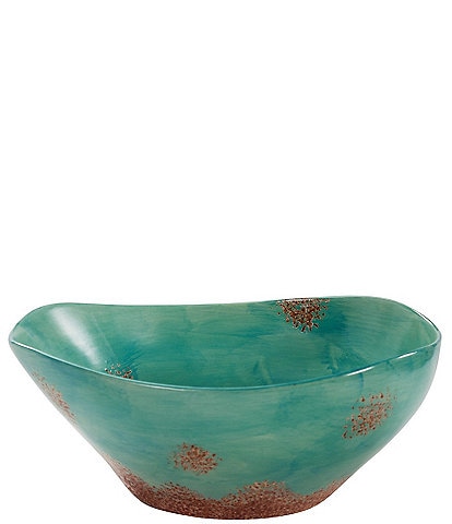 HiEnd Accents Patina Collection Turquoise Serve Bowl