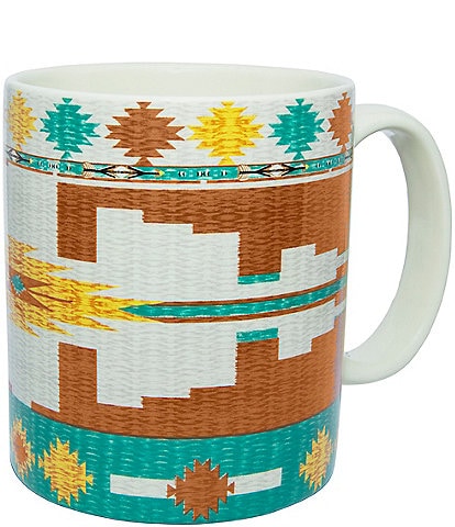 HiEnd Accents Pueblo Southwestern Print Coffee Mugs, Set of 4