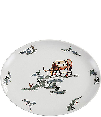 HiEnd Accents Ranch Life Ceramic Serving Platter