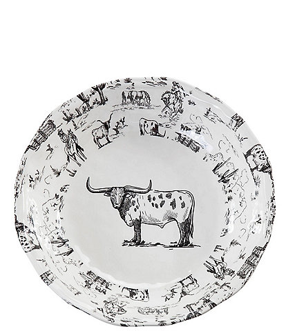Paseo Road by HiEnd Accents Ranch Life Collection Melamine Longhorn Serving Bowl