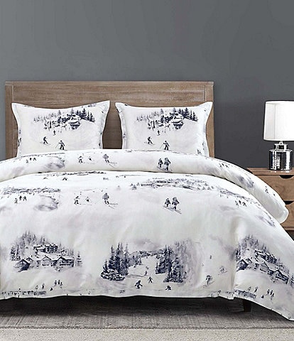 HiEnd Accents Ski Toile Collection Lyocell Duvet Cover Mini Set