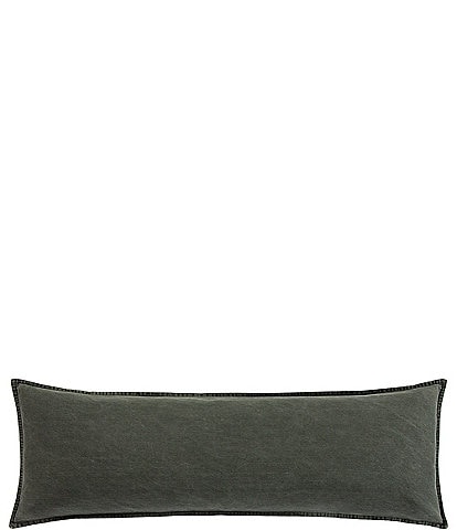 HiEnd Accents Stonewashed Cotton Canvas Long Lumbar Pillow