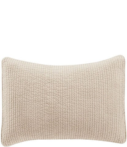 HiEnd Accents Stonewashed Cotton Quilted Velvet Pillow Sham