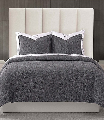 HiEnd Accents Tweed Textured Woven Duvet Cover Mini Set