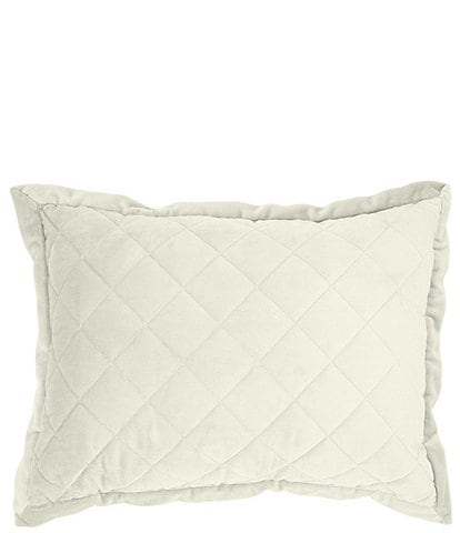 HiEnd Accents Velvet Diamond Quilted Boudoir Pillow