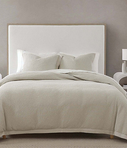 HiEnd Accents Stonewashed Cotton Waffle Weave Duvet Cover Mini Set