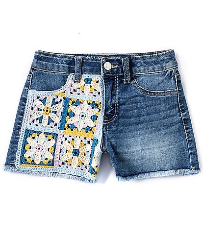Hippie Girl Big Girls 7-16 Crochet Denim Shorts