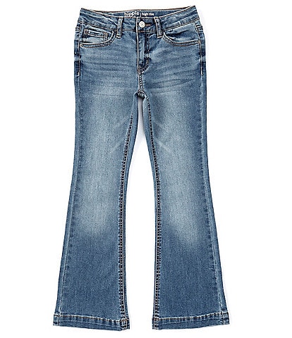 Hippie Girl Big Girls 7-16 Embroidered Flap Pocket Flare Leg Jeans