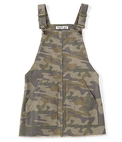 Hippie Girl Big Girls 7-16 Fray-Hem Camo Skirtall