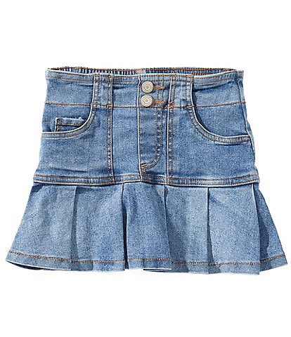 Hippie Girl Big Girls 7-16 Pleated Denim Skirt