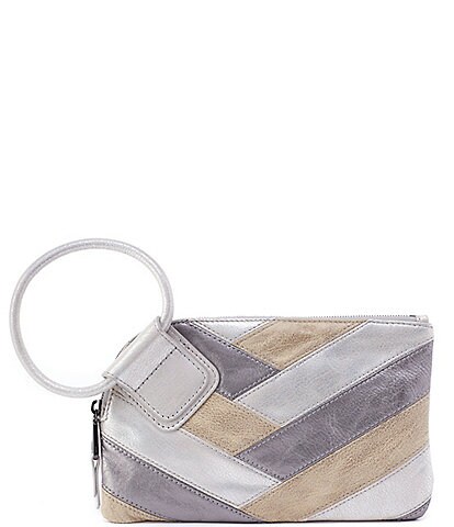 HOBO Colorblock Collection Sable Patchwork Leather Wristlet