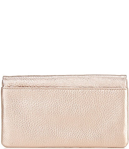 HOBO Lumen Pink Gold Metallic Continental Wallet