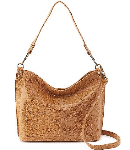 HOBO Pier Convertible Cedar Crackle Print Leather Hobo Shoulder Bag