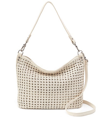 HOBO Pier Woven Leather Shoulder Bag