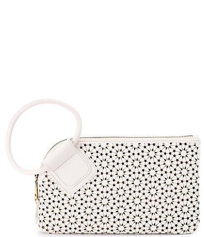 HOBO Sable Ecru Daisy Perforated Sable Wristlet