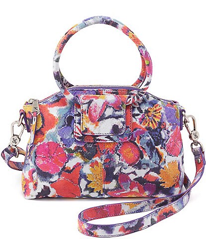 HOBO Sheila Poppy Floral Leather Top Zip Crossbody Bag