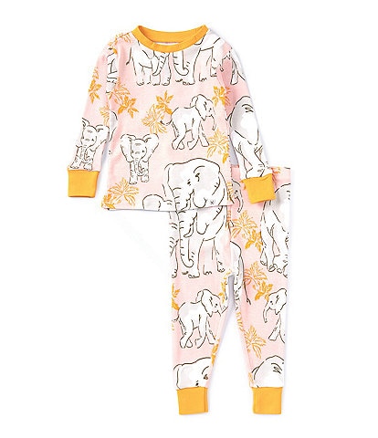 Honest Baby Baby Girls 12-24 Months Round Neck Long Sleeve Snug Fit Top & Pajama Pants Set