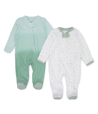 Honest Baby Clothing Baby Boy Newborn-9 Month Round Neck Zipper Front 2-Pack Organic Sleeper