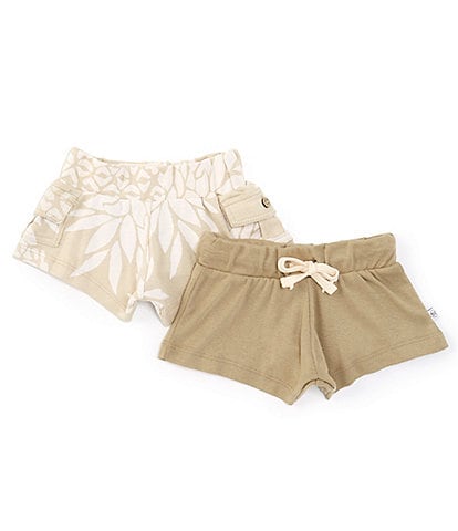 Honest Baby Girls 3-24 Months Pull-On Cargo Shorts 2-Pack Set