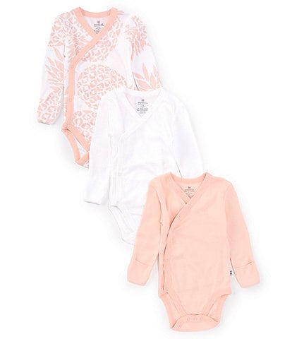 Honest Baby Girls Newborn-9 Months 3-Pack Side Snap Bodysuit Set