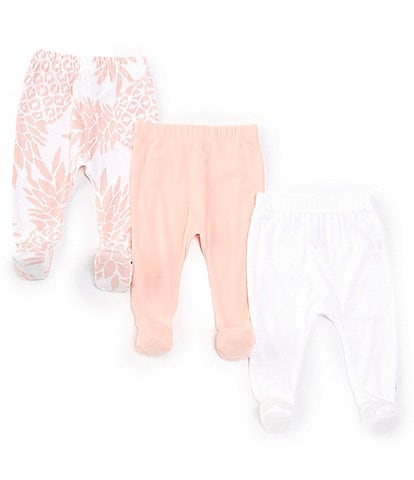 Honest Baby Girls Newborn-9 Months Pull-On Pants 3-Pack Set
