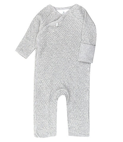 Honest Baby Clothing - Baby Newborn-12 Months Matelasse Organic Side Snap Coverall