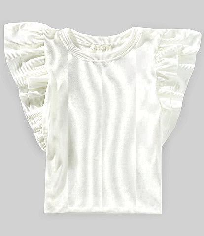 Honey & Sparkle Big Girls 7-16 Ruffle-Sleeve Knit Top