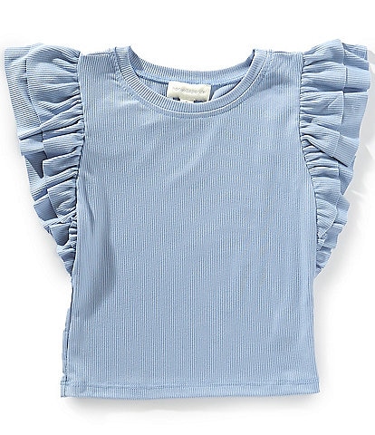 Honey & Sparkle Big Girls 7-16 Ruffle-Sleeve Knit Top