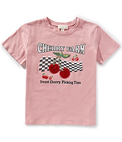 Honey & Sparkle Big Girls 7-16 Short Sleeve Cherry Farm T-Shirt