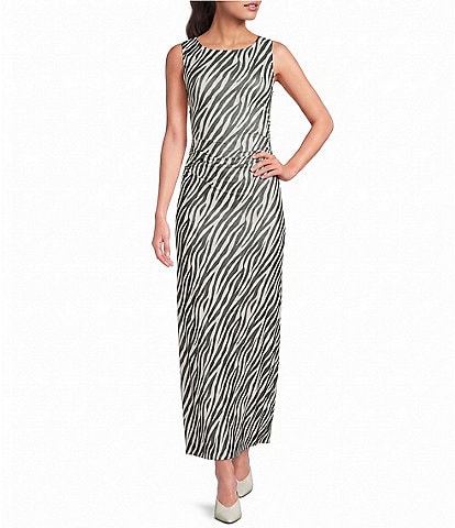 Honey & Sparkle Mesh Animal Printed Maxi Dress