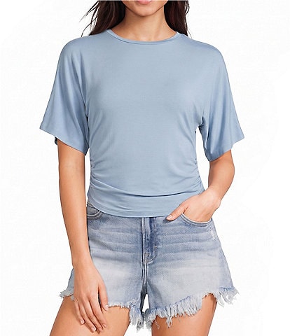 Honey & Sparkle Short Sleeve Side Cinch Tee