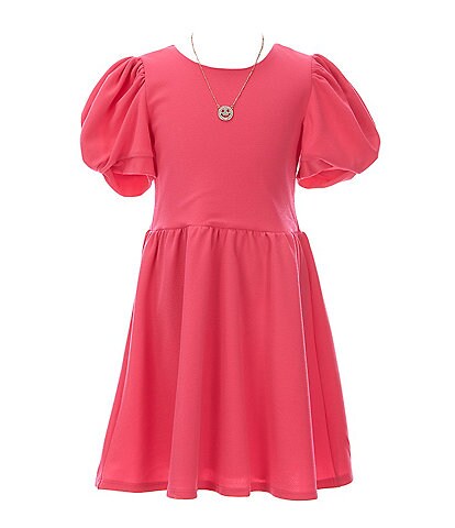 Honey and Rosie Big Girls 7-16 Puffed-Sleeve Fit-And-Flare Dress