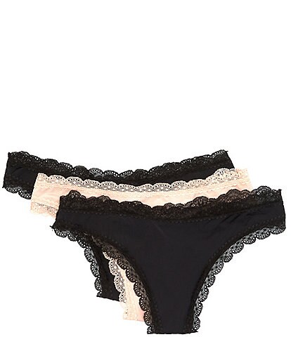 Honeydew Intimates Aiden Lace Cheeky Thong Panty 3-Pack