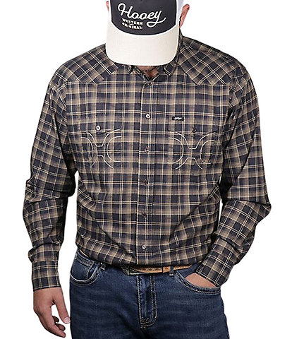Hooey Long Sleeve Plaid Custom-Vented Western Yoke Shirt