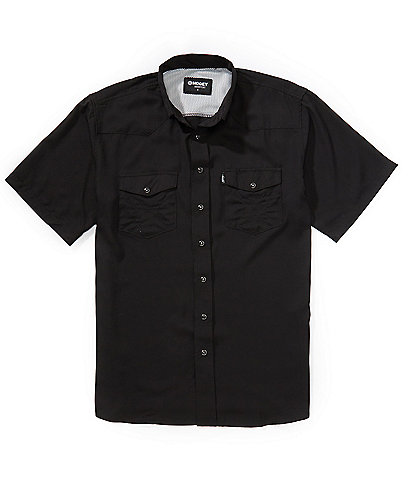 Hooey Solid Short Sleeve Woven Shirt