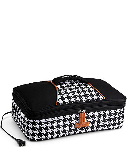 Hot Logic Portable Oven and Food Warmer Casserole Carrier Houndstooth Print Expandable Tote Bag