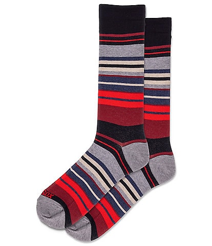 Hot Sox Mixed Stripe Crew Socks