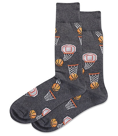 Hot Sox Novelty Basketball Crew Socks