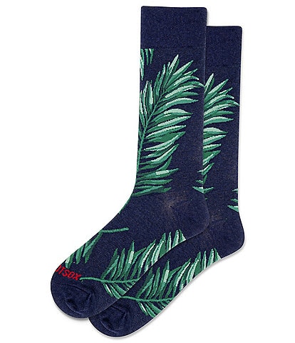 Hot Sox Palm Leaf Crew Socks