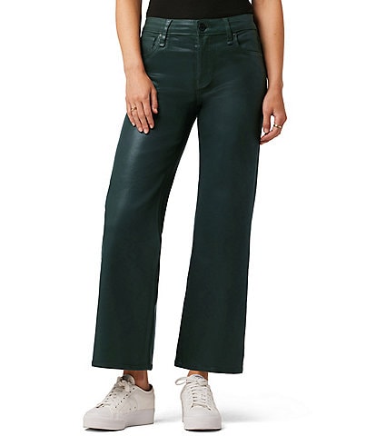 Hudson Rosie Coated High Rise Wide Leg Ankle Jeans