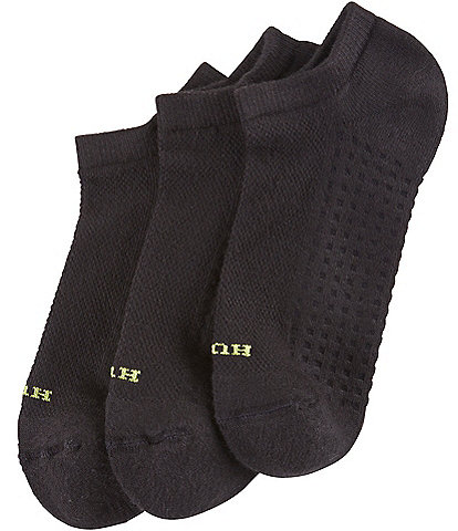 HUE Air Cushion Sport Mesh Top No-Show Socks, 3 Pack